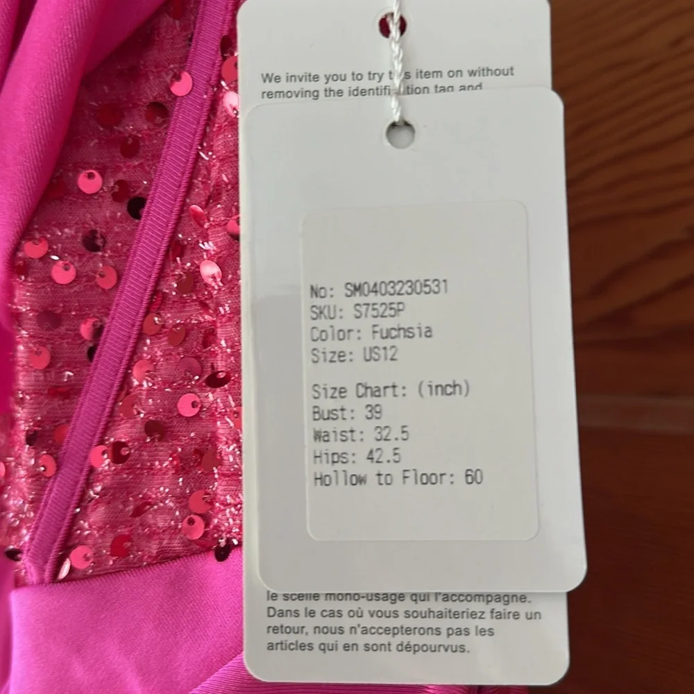 NWT Mermaid Cowl Neck Sweep Train Jersey Prom Dress with Pleated Sequins Split - Picture 10 of 16
